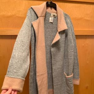 Elegant Pink/Grey Cardigan